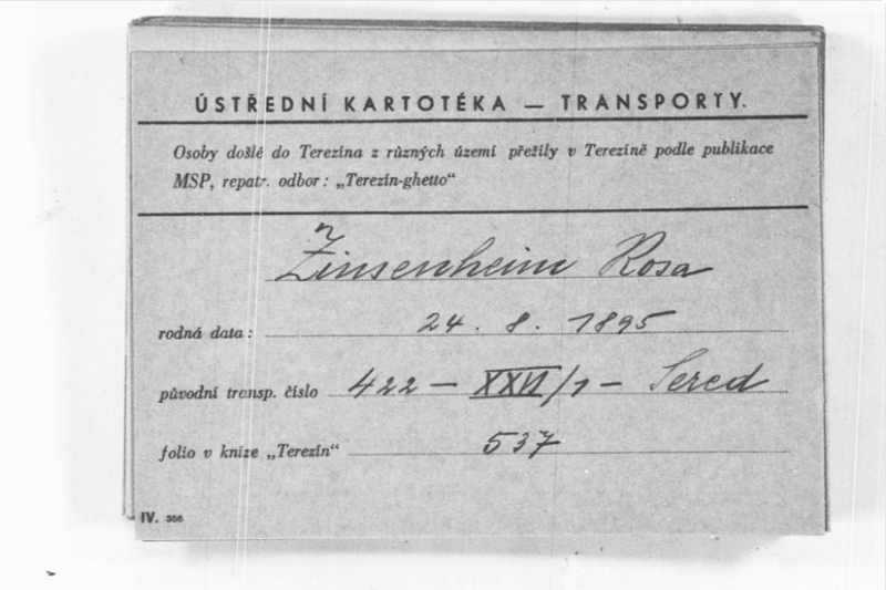 Transport Rosy Zinsenheimovej