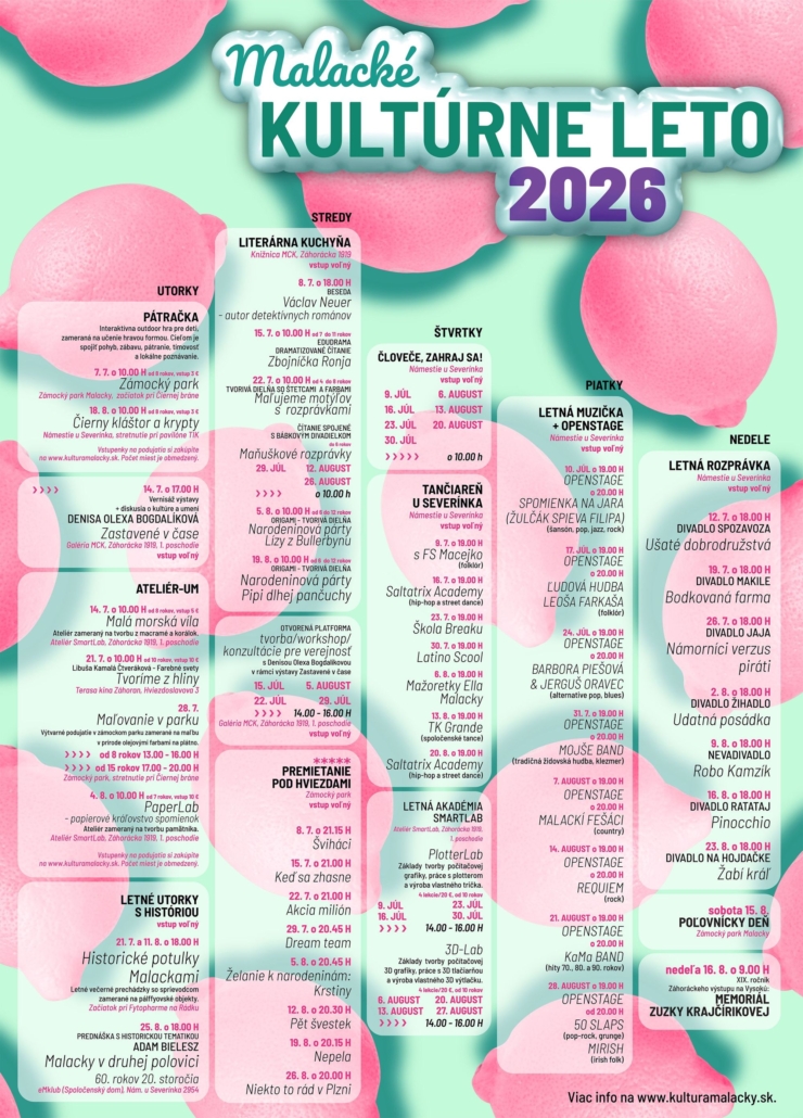 Malacké kultúrne leto - program